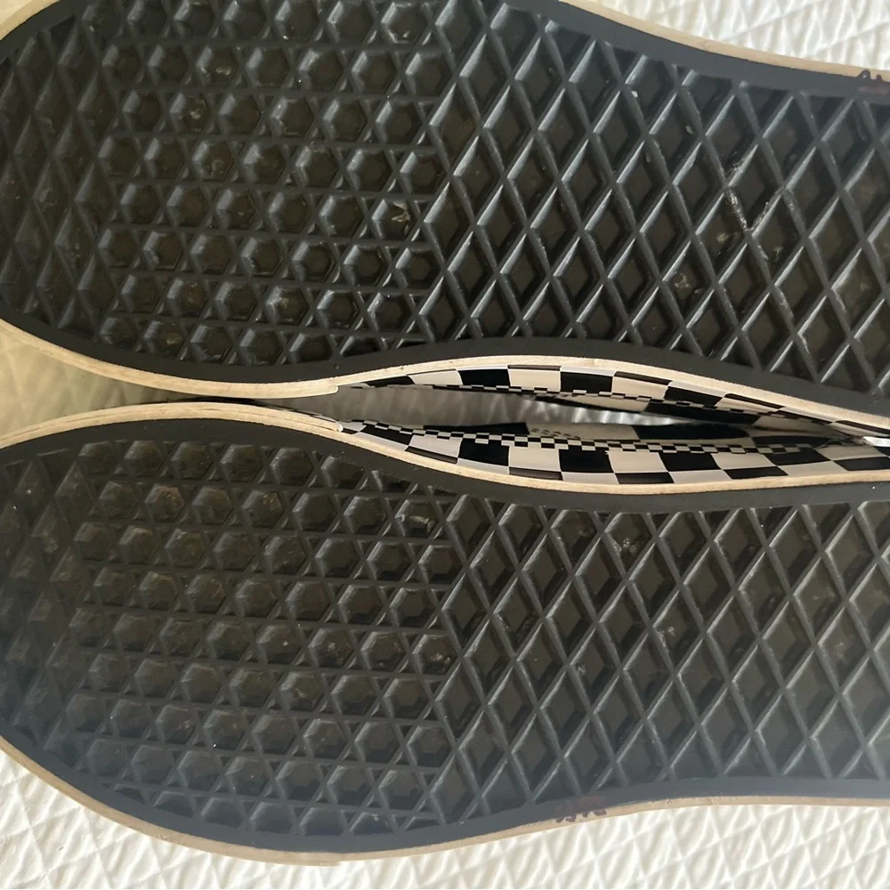 Vans Black and White Checkerboard Sneakers - Picture 6 of 7